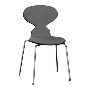 Ant Chair 3101 with Front Padding Coloured ash|Black|Remix 143 - Grey|Chrome