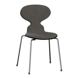 Ant Chair 3101 with Front Padding Coloured ash|Black|Remix 152 - Black & White|Chrome