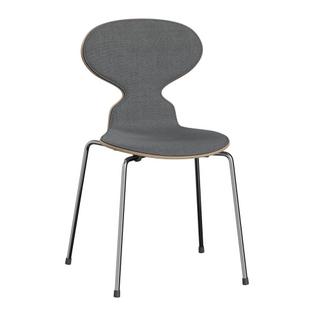 Ant Chair 3101 with Front Padding Clear varnished wood|Walnut, natural|Remix 143 - Grey|Chrome