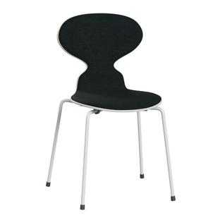 Ant Chair 3101 with Front Padding Lacquer|White|Remix 183 - Black|White