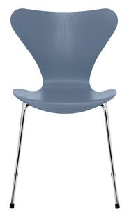 Series 7 Chair 3107 Coloured ash|Dusk Blue|Chrome