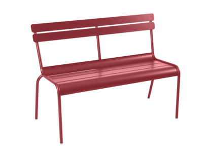 Luxembourg Bench with Backrest Chili