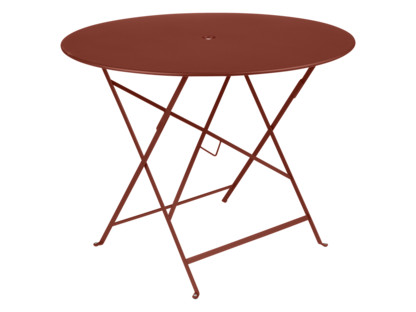 Bistro Folding Table round H 74 x Ø 96 cm|Red ochre