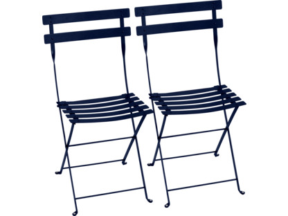 Bistro Folding Chair Set of 2 Deep blue