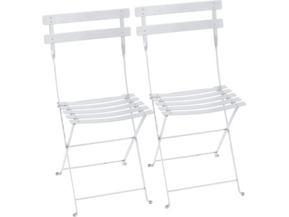 Bistro Folding Chair Set of 2 Cotton white