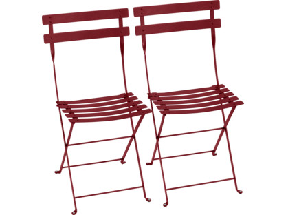 Bistro Folding Chair Set of 2 Chili