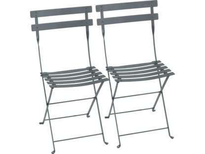 Bistro Folding Chair Set of 2 Storm grey