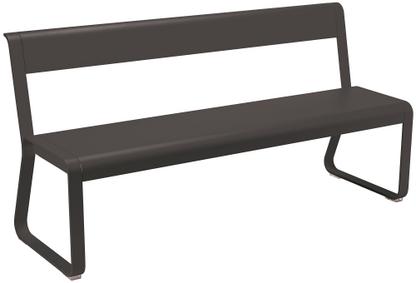 Bellevie Bench with Back Liquorice