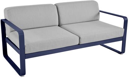 Bellevie 2-Seater Sofa Flannel grey|Deep blue