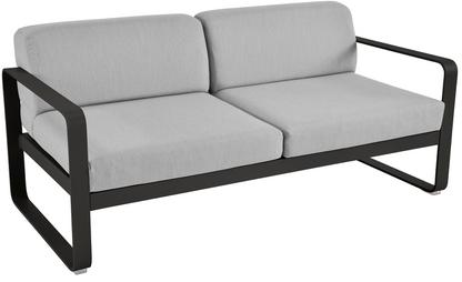 Bellevie 2-Seater Sofa Flannel grey|Liquorice