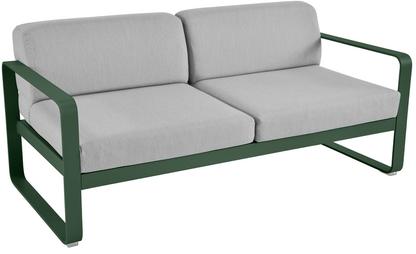 Bellevie 2-Seater Sofa Flannel grey|Cedar green