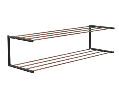 Nova Shoe Rack W 101,9 x D 30 cm |Polished copper / matt black