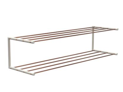 Nova Shoe Rack W 101,9 x D 30 cm |Polished copper / matt white