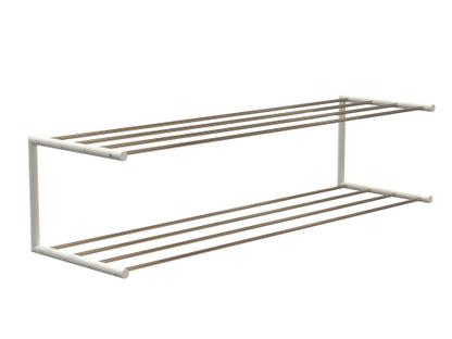 Nova Shoe Rack W 101,9 x D 30 cm |Polished gold / matt white