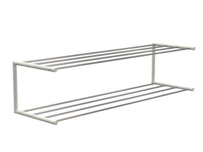 Nova Shoe Rack W 101,9 x D 30 cm |Polished stainless steel / matt white