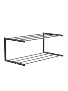 Nova Shoe Rack W 61,9 x W 30 cm |Polished stainless steel / matt black