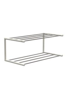 Nova Shoe Rack W 61,9 x W 30 cm |Polished stainless steel / matt white