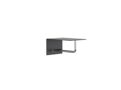 Unu wall coat rack With rod|With 2 hooks|Matt black / polished stainless steel