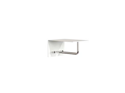Unu wall coat rack With rod|With 2 hooks|White matt / polished stainless steel 