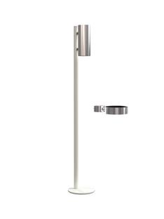 Nova Floor Disinfection Dispenser White matt|Brushed stainless steel