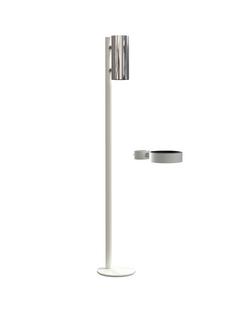 Nova Floor Disinfection Dispenser White matt|Polished stainless steel