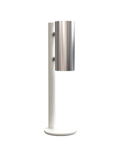 Nova Table Disinfectant Dispenser White matt|Brushed stainless steel
