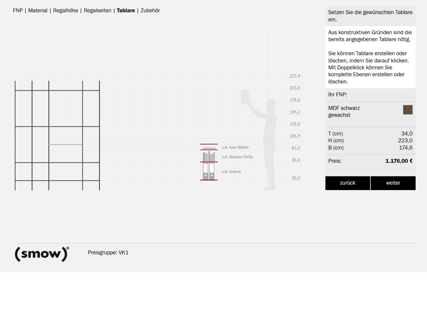 Moormann Shelving Configurator