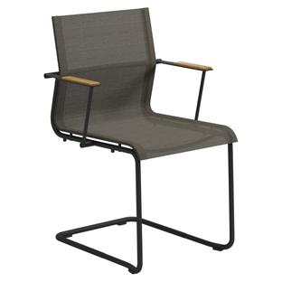 Sway Chair Powder coated anthracite|Fabric Sling granite|With armrests