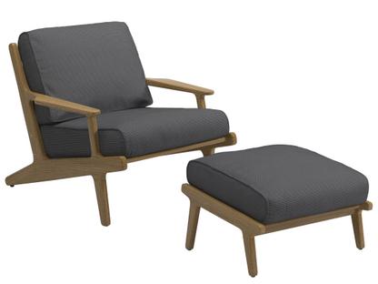 Bay Lounge Chair Anthracite|With Ottoman