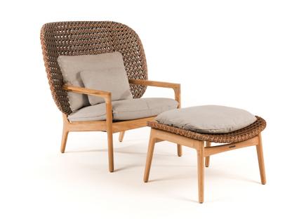 Kay Highback Lounge Chair Brindle|Fife Rainy Grey|With Ottoman