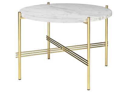 TS Coffee Table Ø 55 x H 41 cm|White|Brass