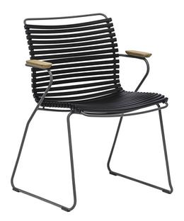 Click Chair With armrests|Black