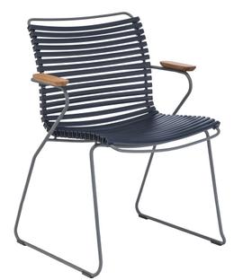 Click Chair With armrests|Dark blue