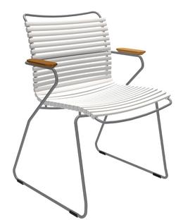 Click Chair With armrests|Muted White
