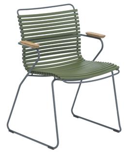 Click Chair With armrests|Olive green