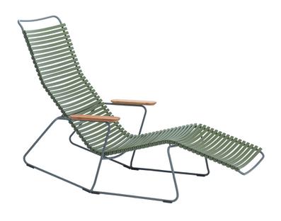 Click Deck Chair tiltable Olive green