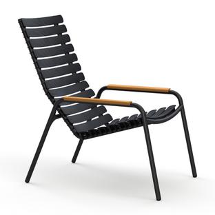 ReCLIPS Lounge Chair Black|Bamboo armrests