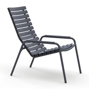 ReCLIPS Lounge Chair Dark grey|Alu armrests