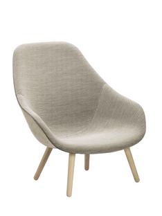 About A Lounge Chair High AAL 92 Hallingdal - warm grey|Soap treated oak|Without seat cushion
