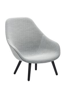 About A Lounge Chair High AAL 92 Steelcut Trio - light grey|Black lacquered oak|Without seat cushion