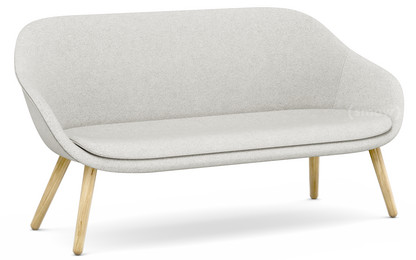 About A Lounge Sofa for Comwell Divina Melange 120 - light grey|Lacquered oak