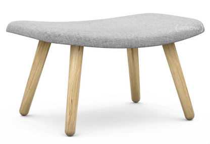 About A Lounge Ottoman AAL 03 Hallingdal - light grey|Lacquered oak