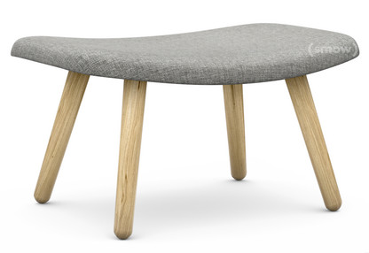 About A Lounge Ottoman AAL 03 Hallingdal - warm grey|Lacquered oak