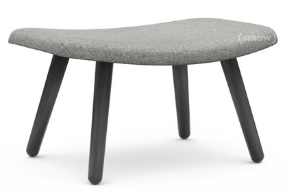 About A Lounge Ottoman AAL 03 Hallingdal - warm grey|Black lacquered oak