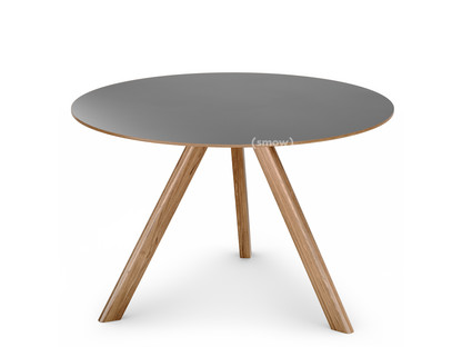Copenhague Round Table CPH20 Ø 120 x H 74|Lacquered oak|Linoleum grey