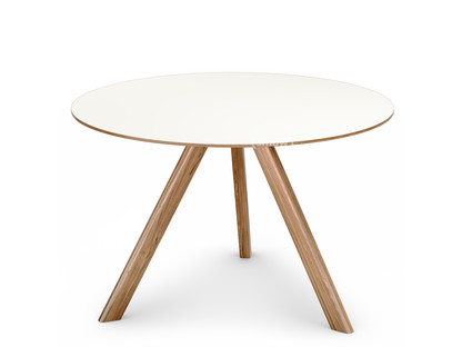 Copenhague Round Table CPH20 Ø 120 x H 74|Lacquered oak|Linoleum off-white