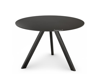Copenhague Round Table CPH20 Ø 120 x H 74|Black lacquered oak|Linoleum black