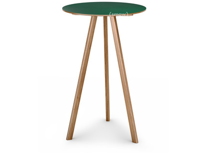 Copenhague Round Table CPH20 Ø 70 x H 105|Lacquered oak|Linoleum green