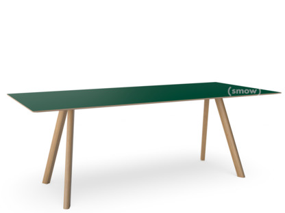 Copenhague Table CPH30 L 200 x W 90 x H 74|Lacquered oak|Linoleum green