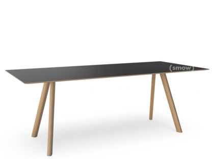 Copenhague Table CPH30 L 200 x W 90 x H 74|Lacquered oak|Linoleum black